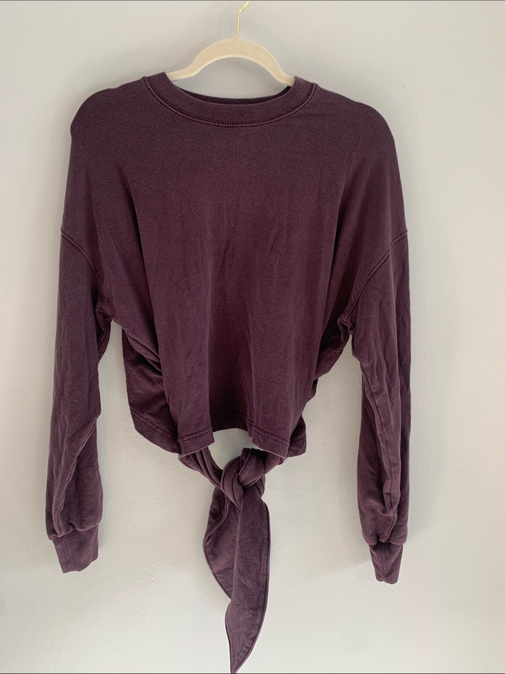 ATHLETA Women's Knot-Back Long-Sleeve Top - Plum